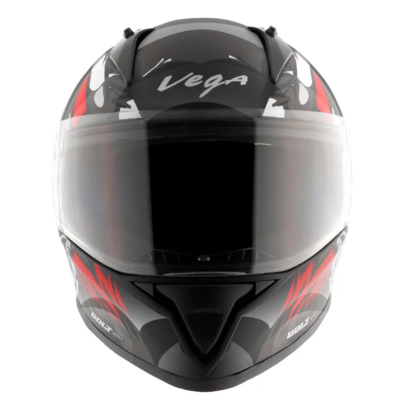 VEGA Bolt Bunny Black Red Full Face Helmet