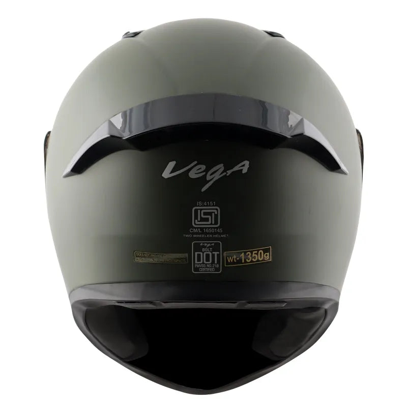 VEGA Bolt Dull Battle Green Full Face Helmet