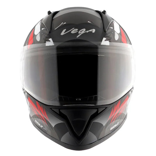 VEGA Bolt Dx Bunny Visor Red Half Face Helmet