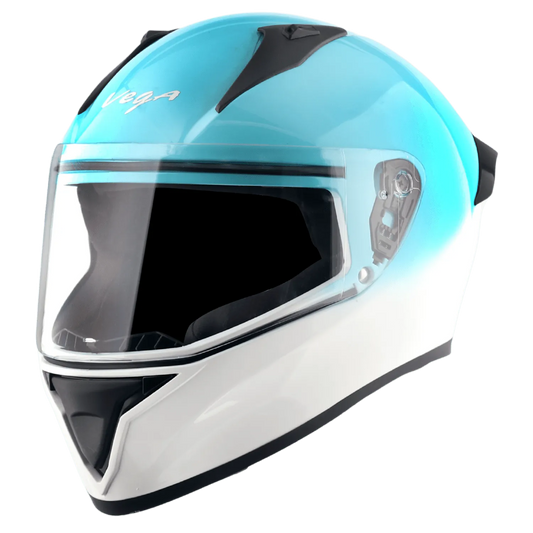 VEGA Bolt Dx Dual White Blue Full Face Helmet