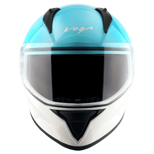 VEGA Bolt Dx Dual White Blue Full Face Helmet