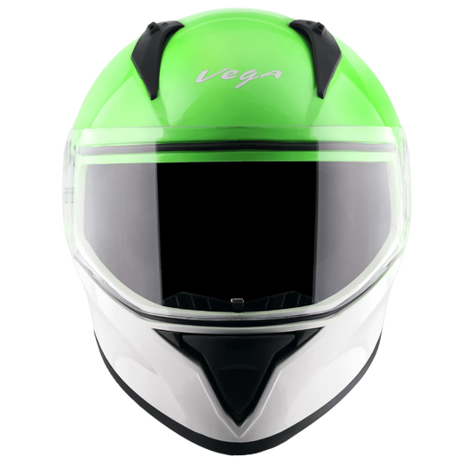 VEGA Bolt Dx Dual White Green Full Face Helmet