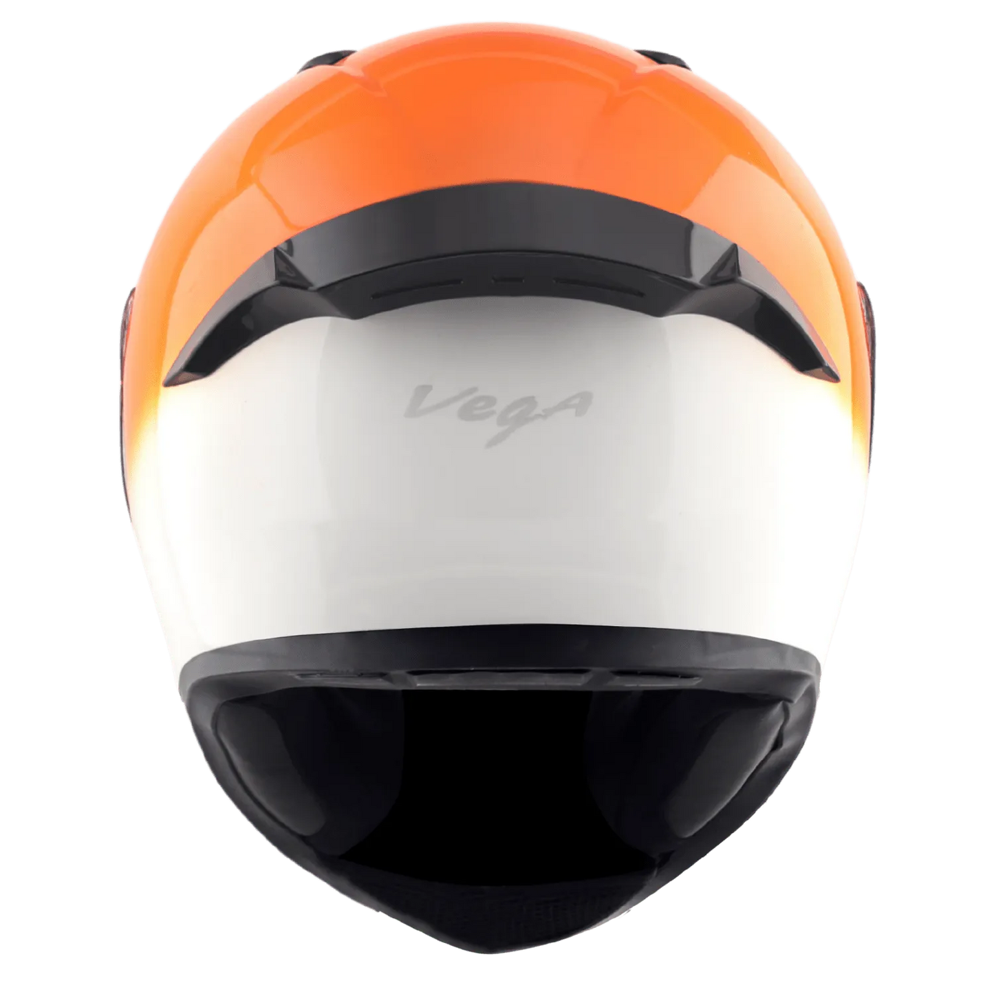 VEGA Bolt Dx Dual White Orange Full Face Helmet