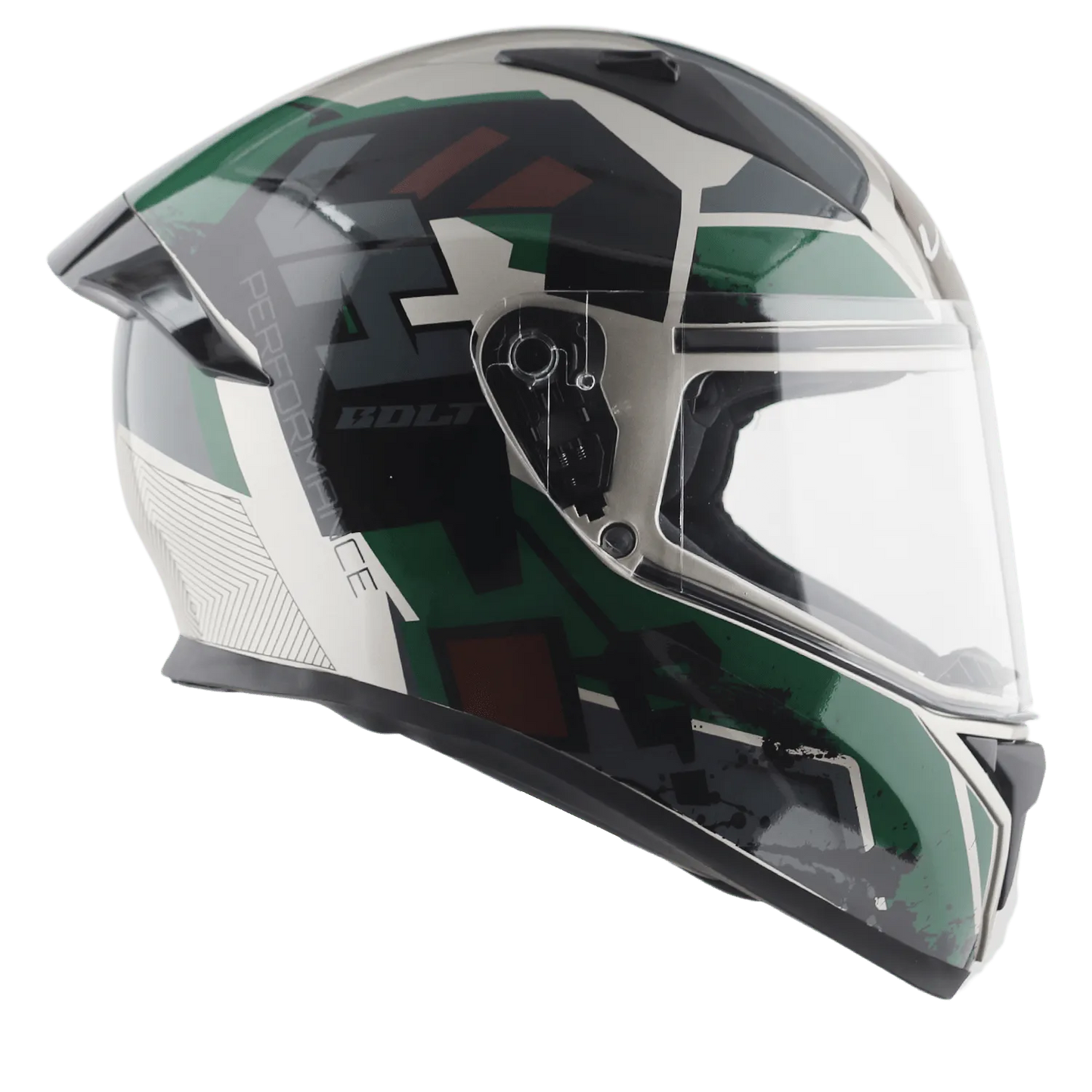 VEGA Bolt Dx Dull Battle Green Full Face Helmet