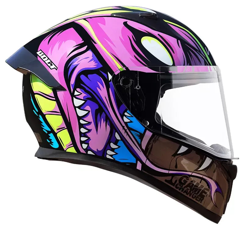 VEGA Bolt Dx Game Changer Black Pink Full Face Helmet