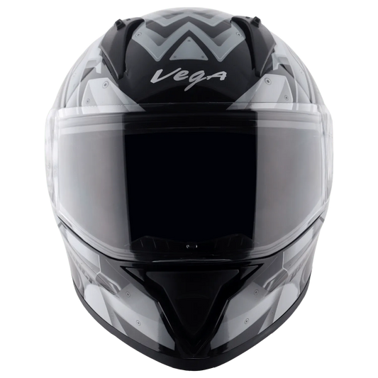 VEGA Bolt Dx Martial Black Grey Full Face Helmet