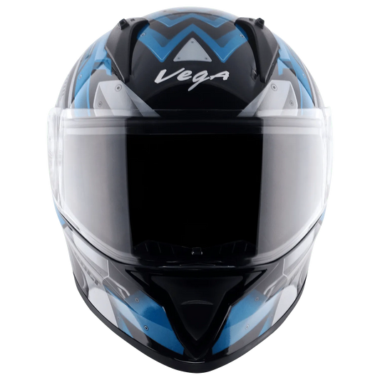 VEGA Bolt Dx Martial Black M Blue Full Face Helmet