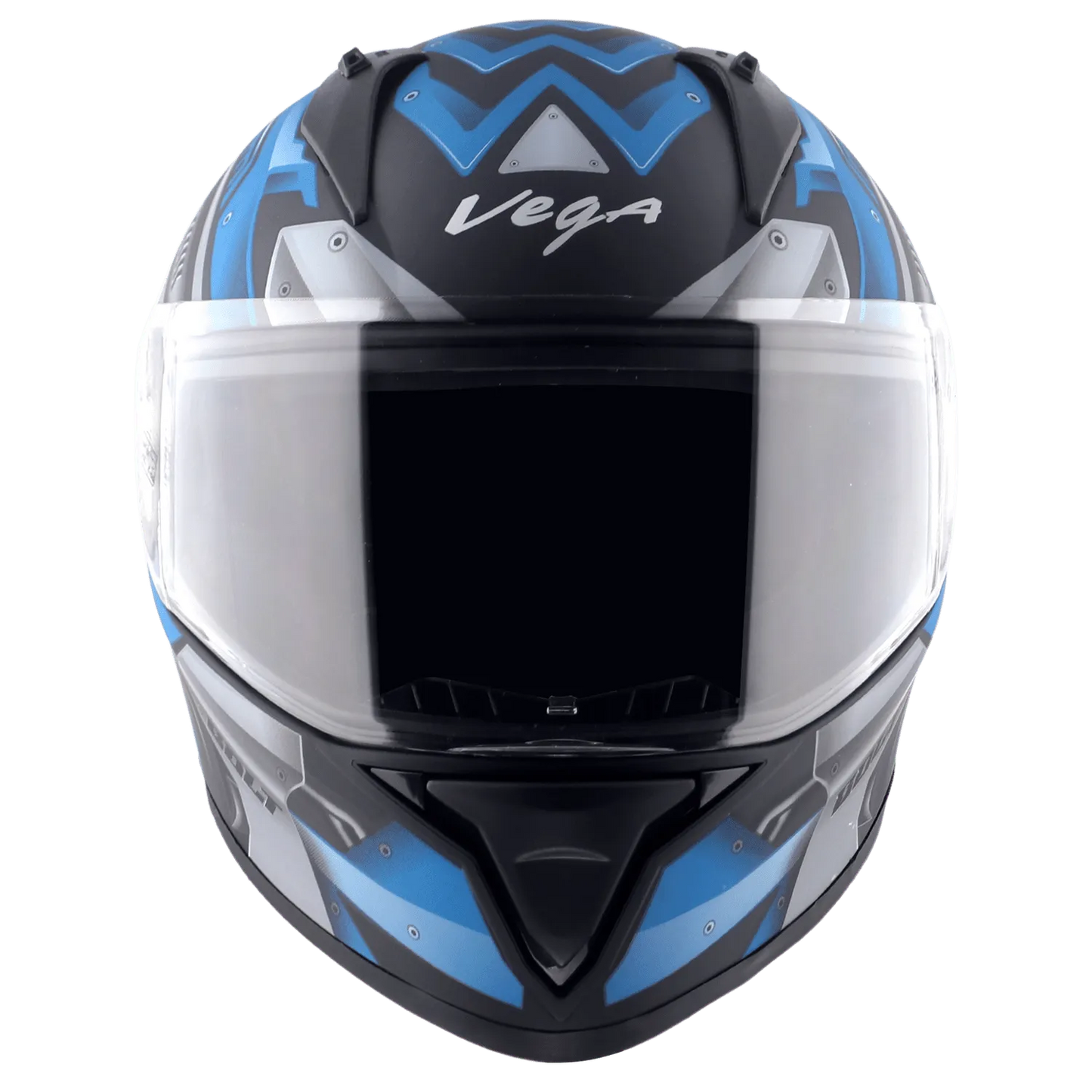 VEGA Bolt Dx Martial Dull Black M Blue Full Face Helmet