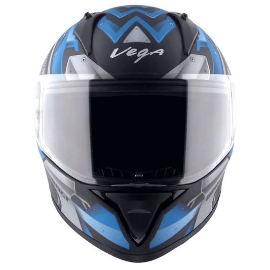 VEGA Bolt Dx Martial Dull Black M Blue Full Face Helmet