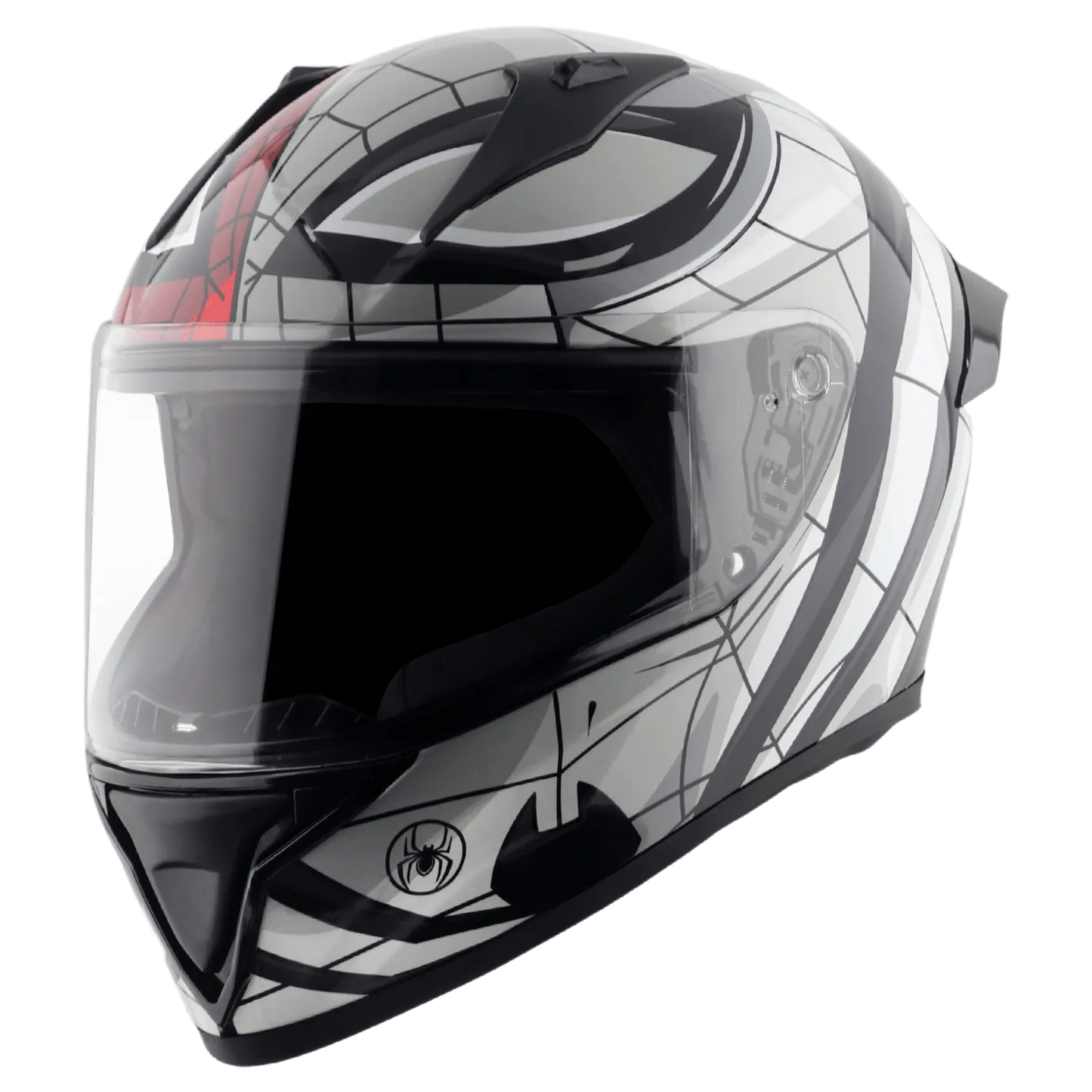 VEGA Bolt Dx Marvel Spider Man Black Red Full Face Helmet
