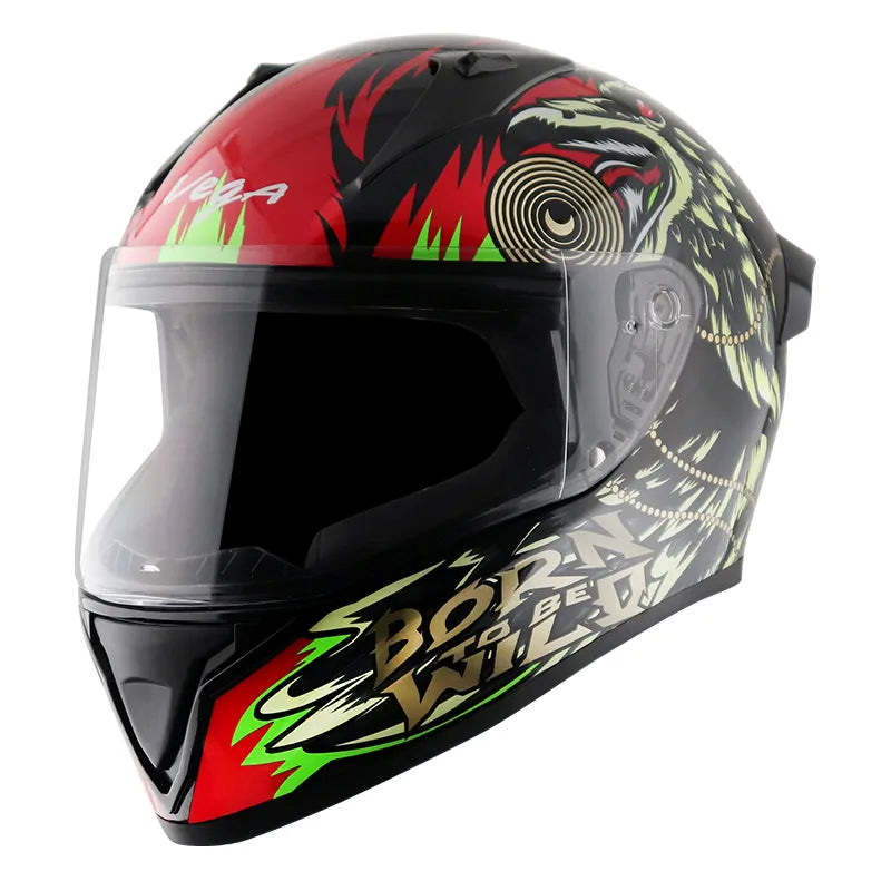 VEGA Bolt Dx Wild Black Yellow Full Face Helmet