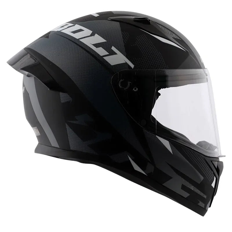 VEGA Bolt Macho Black Grey Full Face Helmet