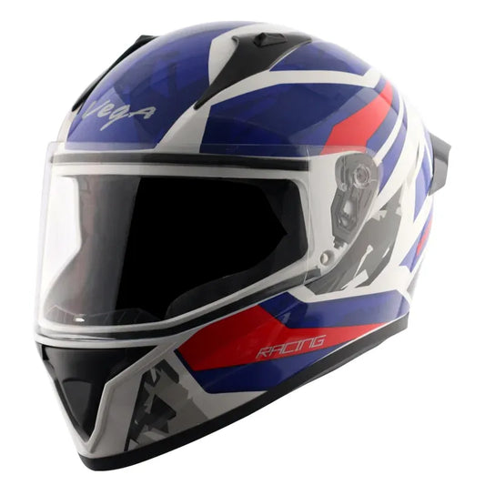 VEGA Bolt Rapid White Blue Full Face Helmet