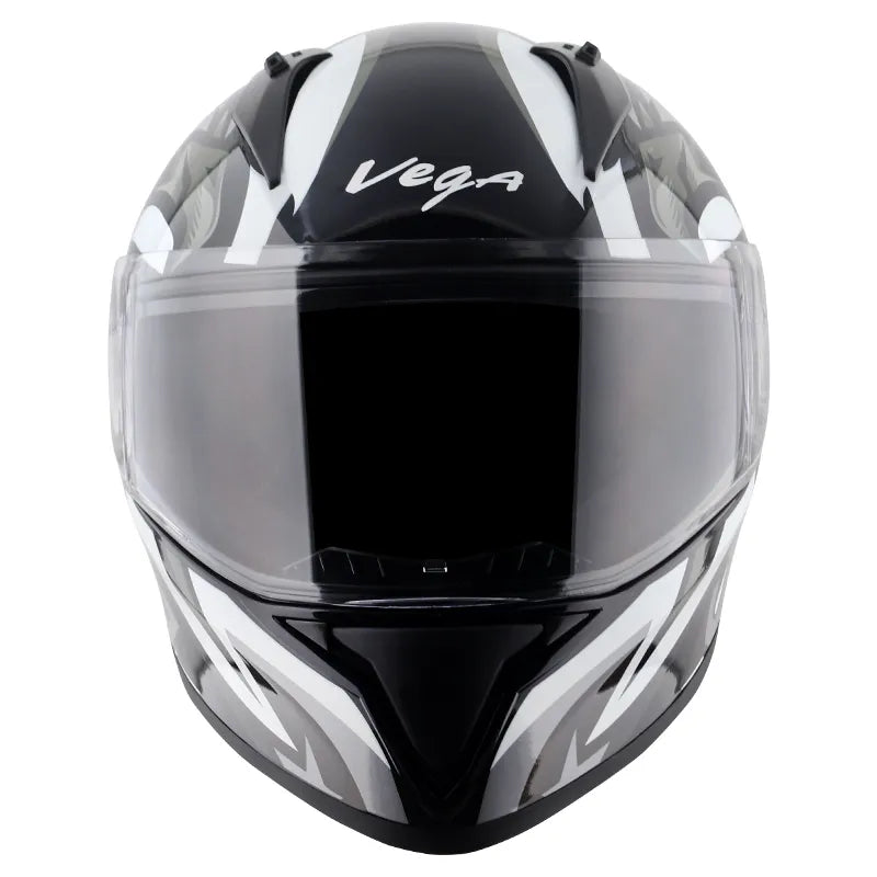 VEGA Bolt Superhero Black Grey Full Face Helmet