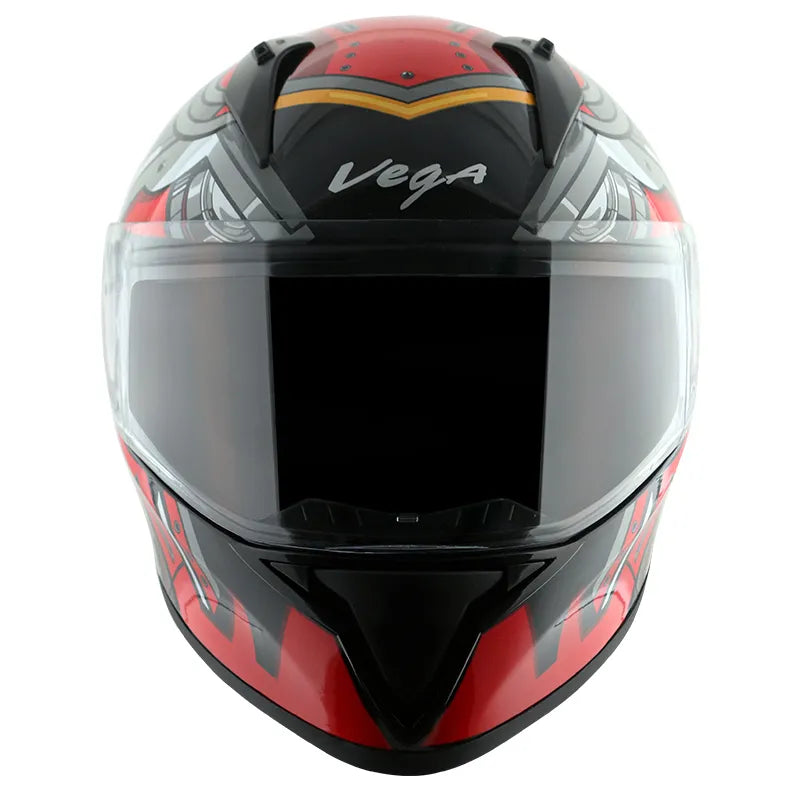 VEGA Bolt Superhero Black Red Full Face Helmet