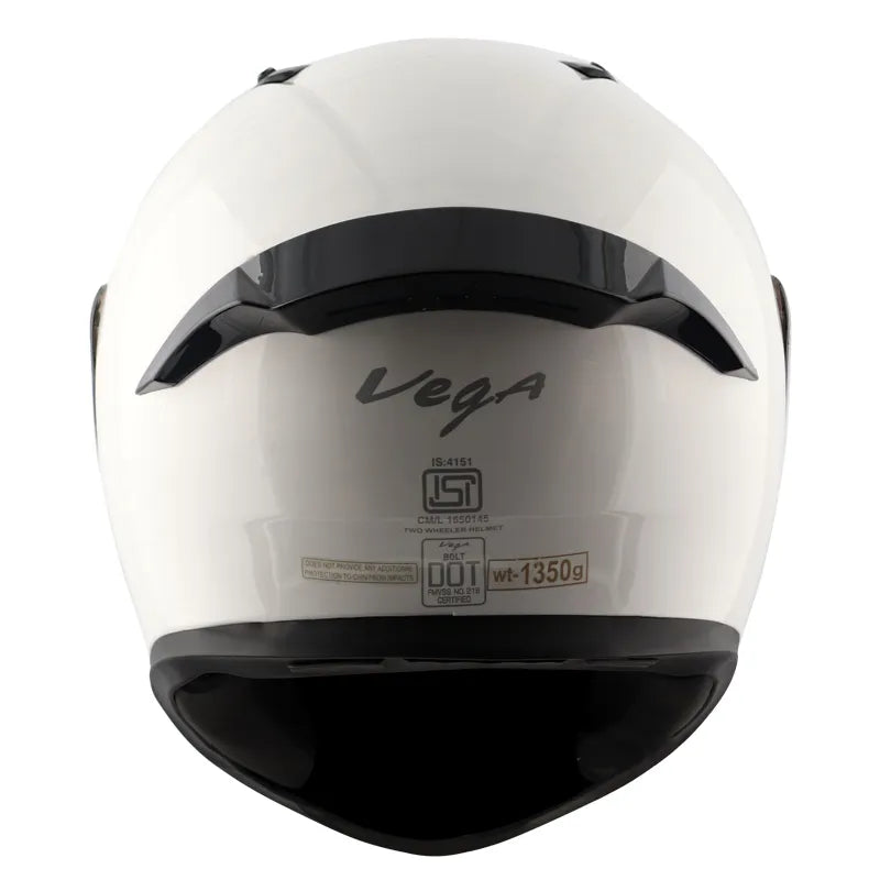 VEGA Bolt White Full Face Helmet