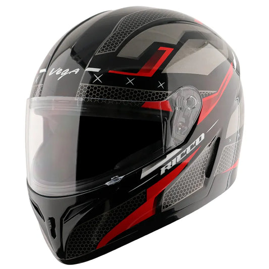 VEGA Breeze Dx Ricco Black Red Full Face Helmet