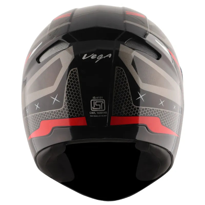VEGA Breeze Dx Ricco Black Red Full Face Helmet