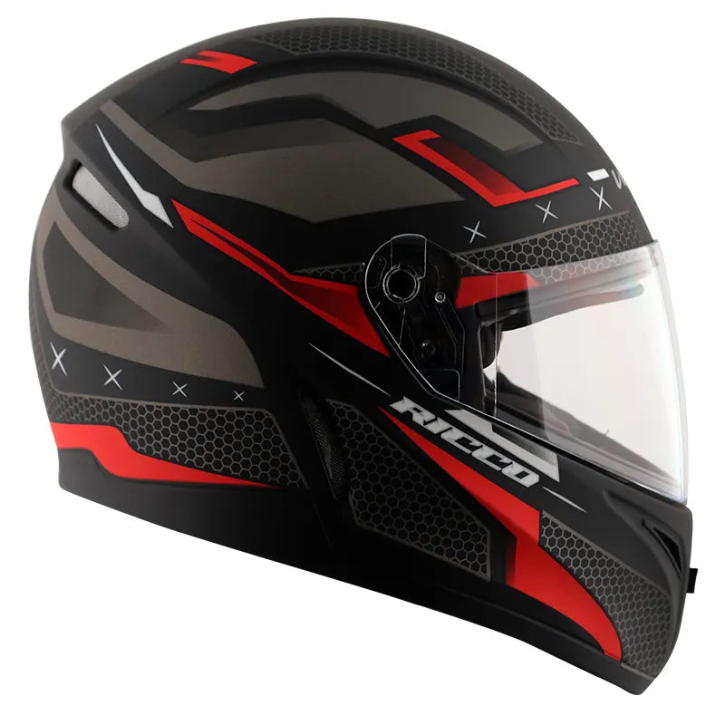 VEGA Breeze Dx Ricco Dull Black Red Full Face Helmet