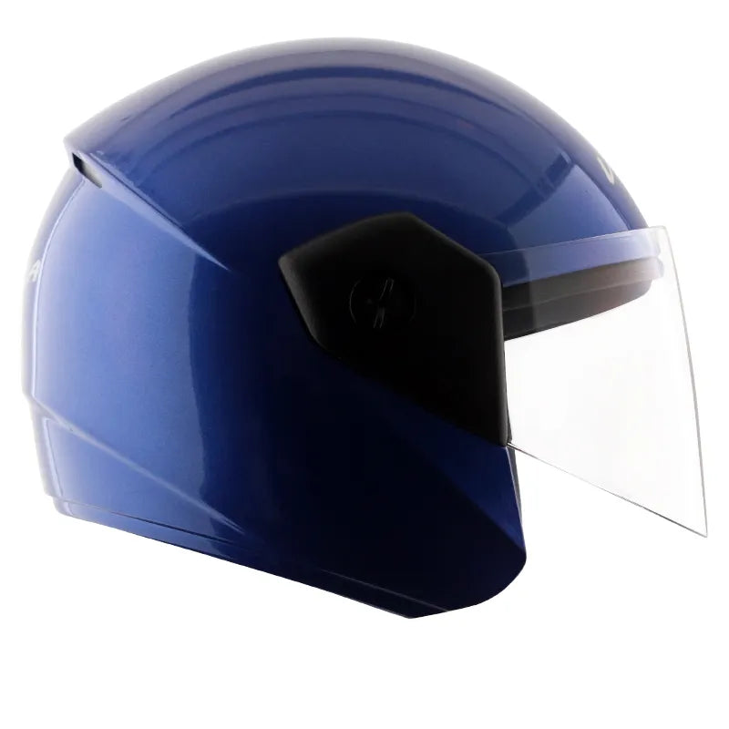 VEGA Buds Dx Without Peak M Blue Half Face Helmet