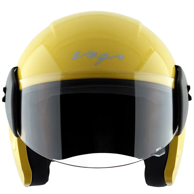 VEGA Buds Dx Without Peak Yellow Half Face Helmet