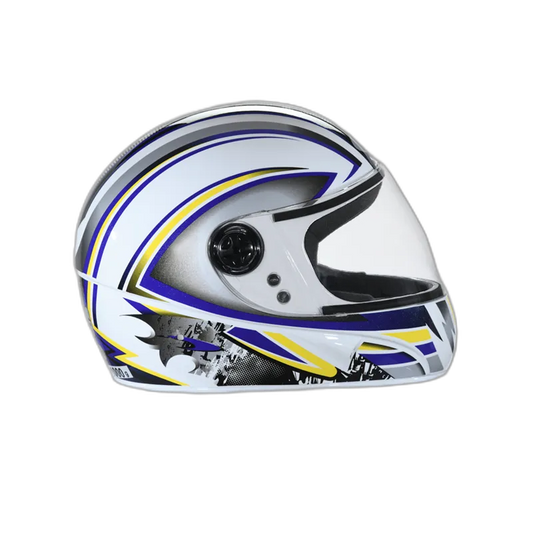 STUDDS Chrome D1 White N1 Full Face Helmet