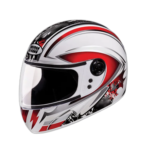 STUDDS Chrome D1 White N2 Full Face Helmet