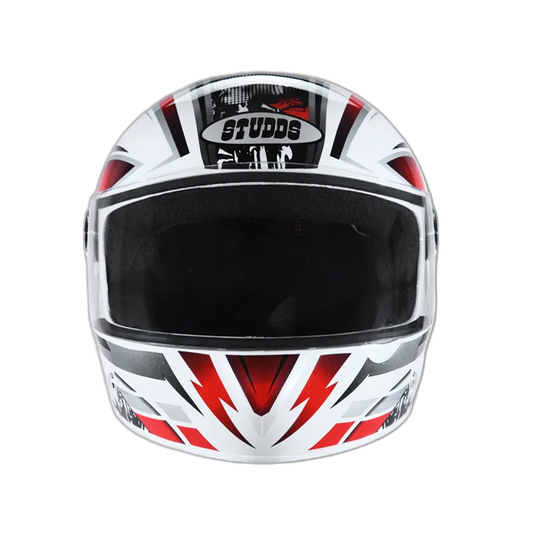 STUDDS Chrome D1 White N2 Full Face Helmet