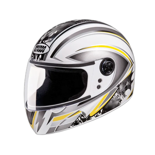 STUDDS Chrome D1 White N4 Full Face Helmet