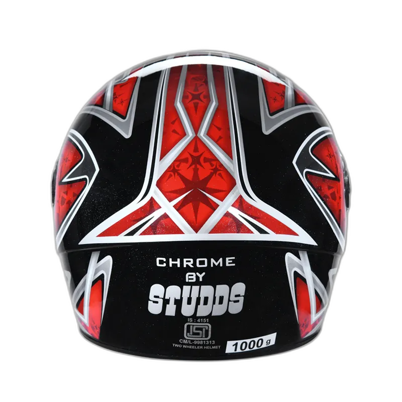 STUDDS Chrome D2 Black N2 Full Face Helmet