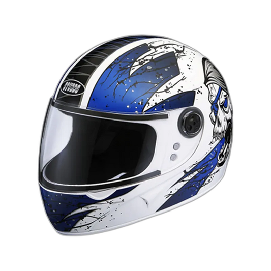 STUDDS Chrome D3 White N1 Full Face Helmet