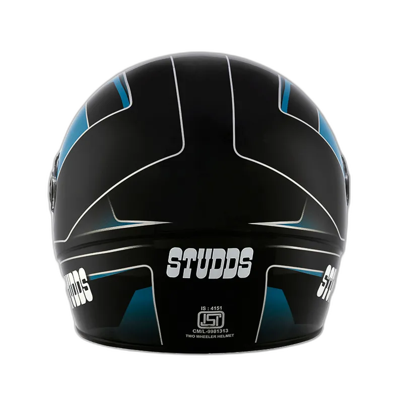 STUDDS Chrome D4 Black N1 Full Face Helmet