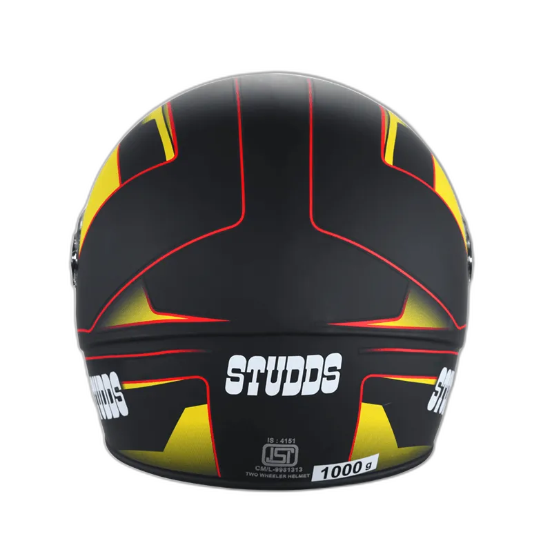 STUDDS Chrome D4 Matt Black N5 Full Face Helmet