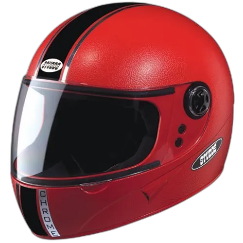 STUDDS Chrome Eco Red Full Face Helmet