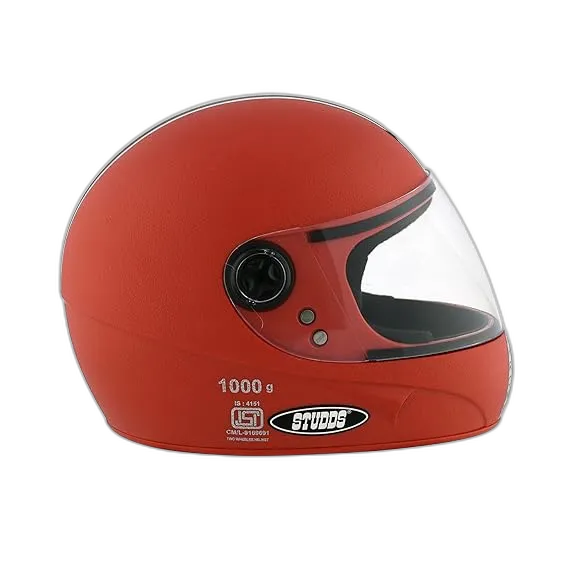 STUDDS Chrome Eco Red Full Face Helmet