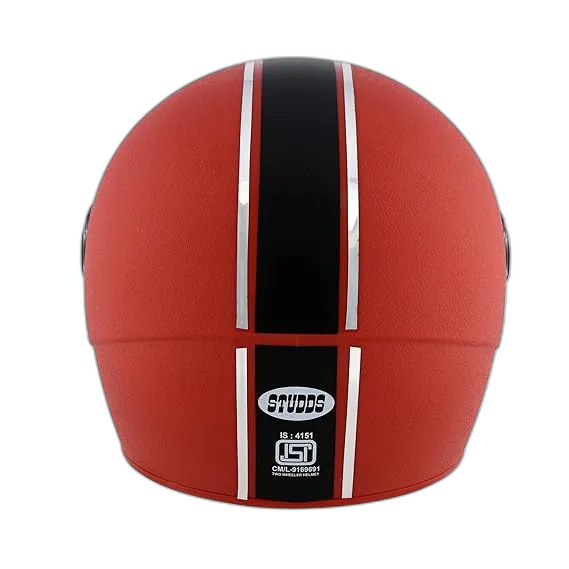 STUDDS Chrome Eco Red Full Face Helmet