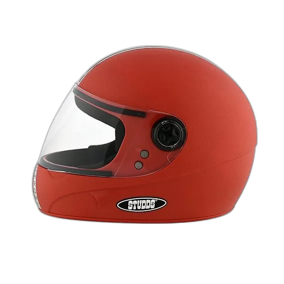 STUDDS Chrome Eco Red Full Face Helmet