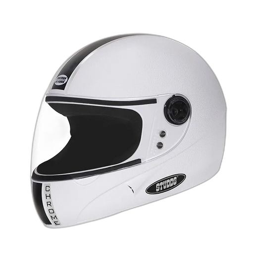 STUDDS Chrome Eco White Full Face Helmet