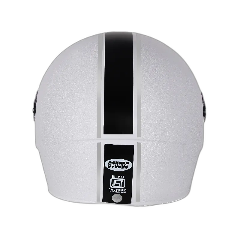 STUDDS Chrome Eco White Full Face Helmet