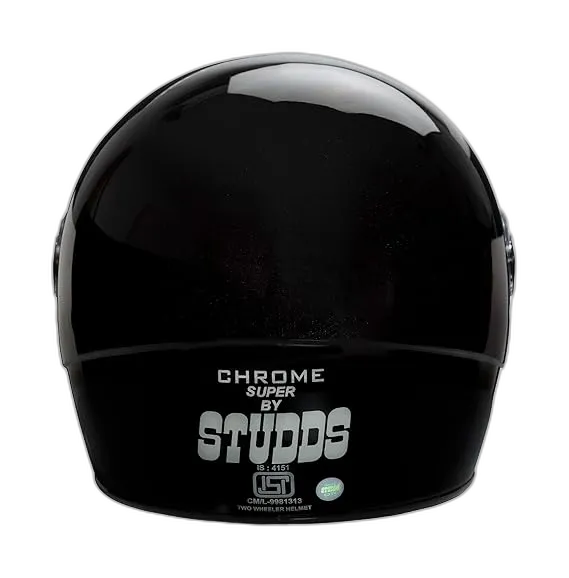 STUDDS Chrome Super Black Full Face Helmet