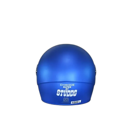 STUDDS Chrome Super Matt Blue Full Face Helmet