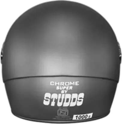 STUDDS Chrome Super Matt Gun Grey Full Face Helmet