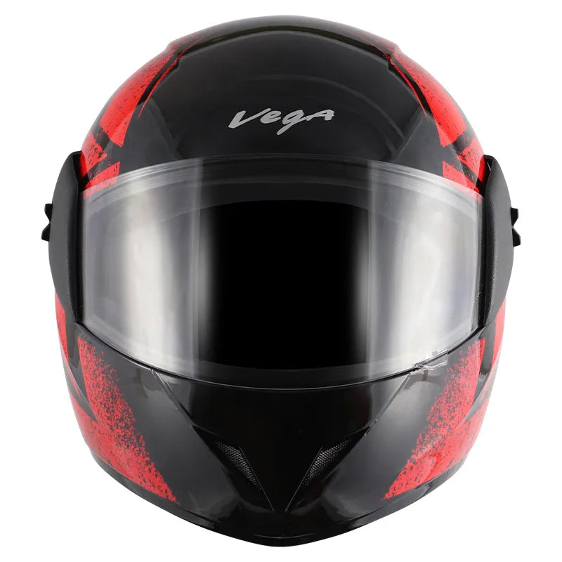 VEGA Cliff Adventure Black Red Full Face Helmet