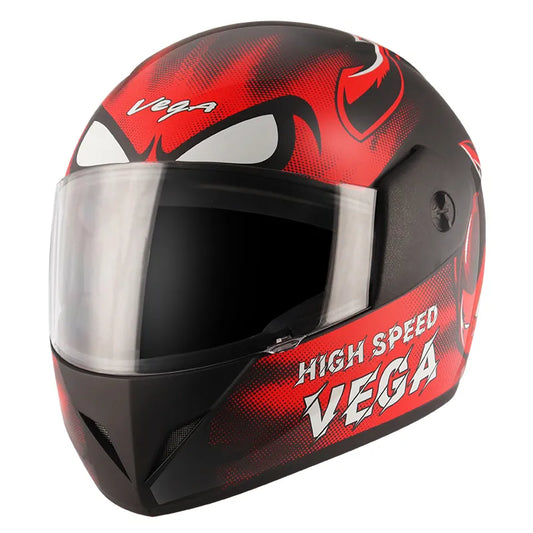 VEGA Cliff Devil Black Red Full Face Helmet