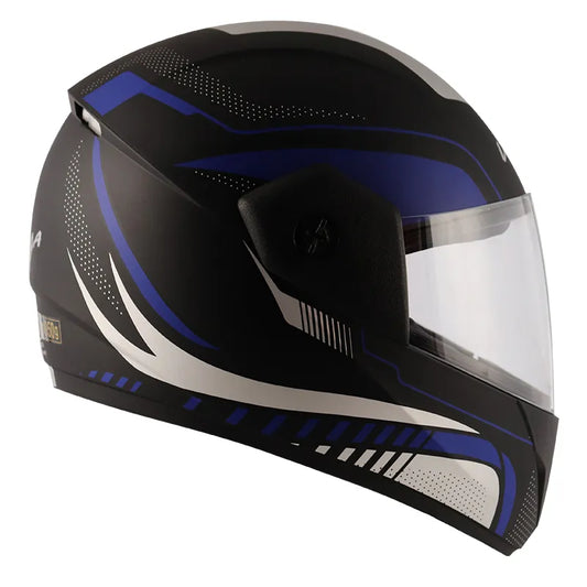 VEGA Cliff Styler Dull Black Blue Full Face Helmet