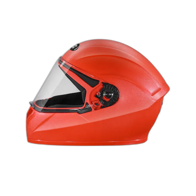 STUDDS Crest Fluorescent Orange Full Face Helmet