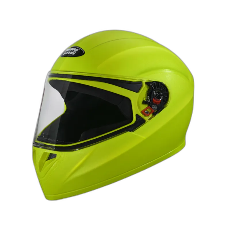 STUDDS Crest Fluorescent Yellow Full Face Helmet