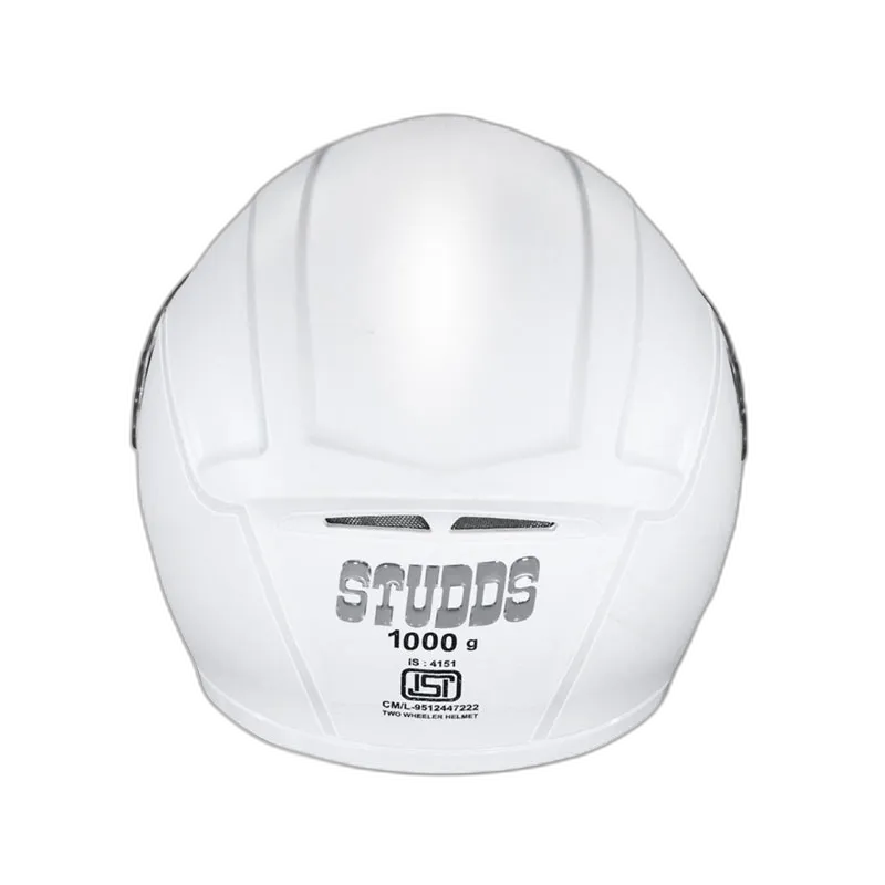 STUDDS Crest White Full Face Helmet