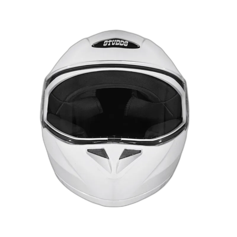 STUDDS Crest White Full Face Helmet