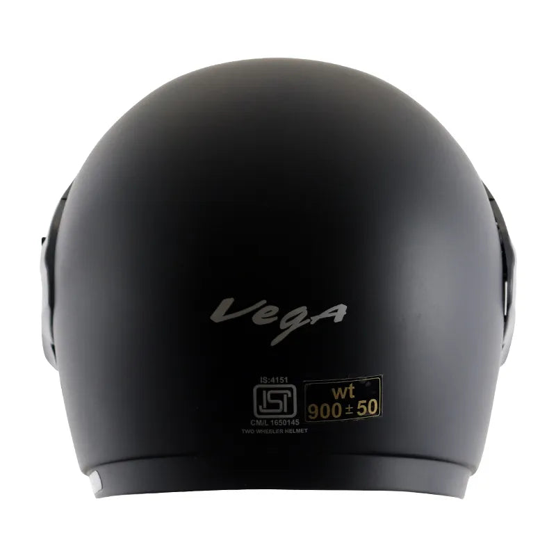 VEGA Cruiser Dull Black Half Face Helmet